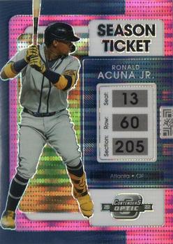 2022 Panini Chronicles - Contenders Optic Pink #24 Ronald Acuna Jr. Front