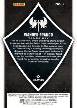 2022 Panini Chronicles - Crusade #1 Wander Franco Back
