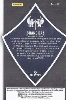 2022 Panini Chronicles - Crusade #2 Shane Baz Back