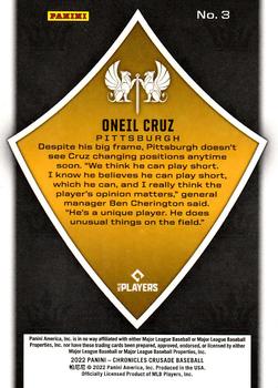 2022 Panini Chronicles - Crusade #3 Oneil Cruz Back