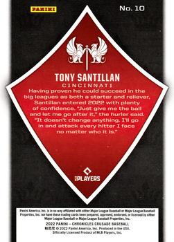 2022 Panini Chronicles - Crusade #10 Tony Santillan Back