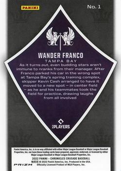 2022 Panini Chronicles - Crusade Building Blocks #1 Wander Franco Back