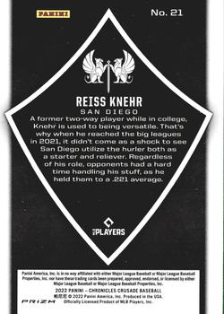 2022 Panini Chronicles - Crusade Holo #21 Reiss Knehr Back