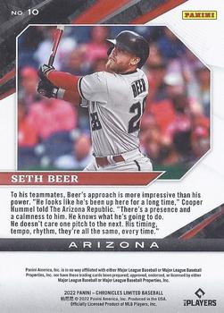 2022 Panini Chronicles - Limited #10 Seth Beer Back