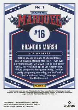 2022 Panini Chronicles - Marquee #1 Brandon Marsh Back