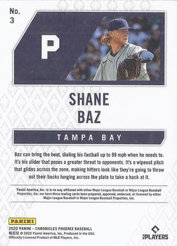 2022 Panini Chronicles - Phoenix #3 Shane Baz Back