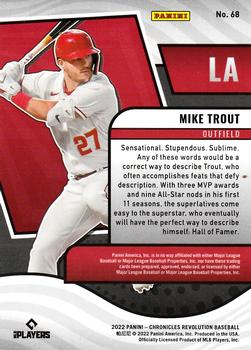 2022 Panini Chronicles - Revolution #68 Mike Trout Back