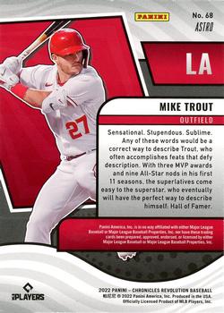 2022 Panini Chronicles - Revolution Astro #68 Mike Trout Back