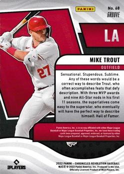 2022 Panini Chronicles - Revolution Groove #68 Mike Trout Back