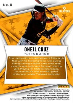2022 Panini Chronicles - Rookies & Stars #5 Oneil Cruz Back