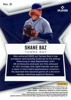 2022 Panini Chronicles - Rookies & Stars #6 Shane Baz Back