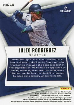 2022 Panini Chronicles - Rookies & Stars #15 Julio Rodriguez Back
