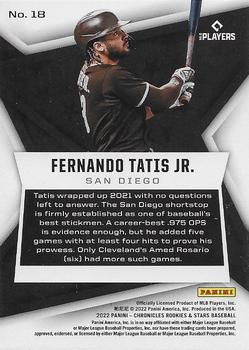 2022 Panini Chronicles - Rookies & Stars #18 Fernando Tatis Jr. Back