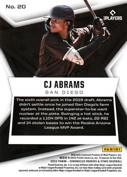 2022 Panini Chronicles - Rookies & Stars #20 CJ Abrams Back