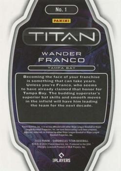 2022 Panini Chronicles - Titan #1 Wander Franco Back