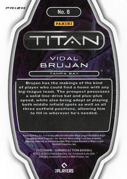 2022 Panini Chronicles - Titan Building Blocks #8 Vidal Brujan Back