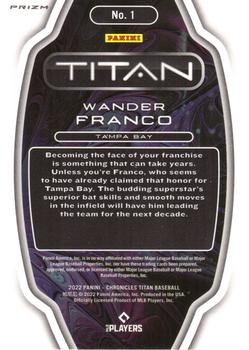 2022 Panini Chronicles - Titan Pink Pulsar #1 Wander Franco Back