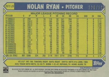 2022 Topps Update - 1987 Topps Baseball 35th Anniversary Chrome Silver Pack Black #T87C-25 Nolan Ryan Back