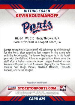 2022 Choice Stockton Ports #29 Kevin Kouzmanoff Back
