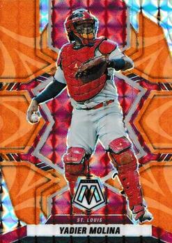 2022 Panini Mosaic - Reactive Orange Mosaic #83 Yadier Molina Front