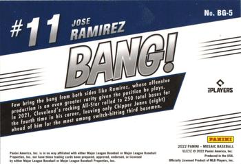 2022 Panini Mosaic - Bang! #BG-5 Jose Ramirez Back