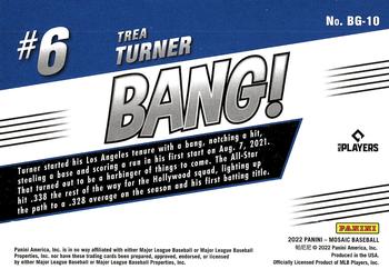 2022 Panini Mosaic - Bang! #BG-10 Trea Turner Back