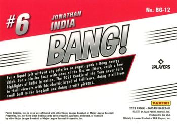 2022 Panini Mosaic - Bang! #BG-12 Jonathan India Back