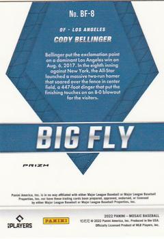2022 Panini Mosaic - Big Fly Green Mosaic #BF-8 Cody Bellinger Back