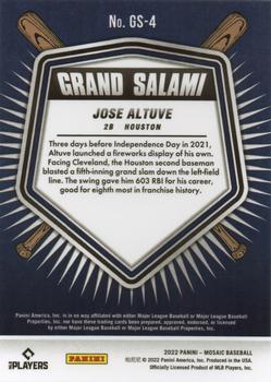 2022 Panini Mosaic - Grand Salami #GS-4 Jose Altuve Back
