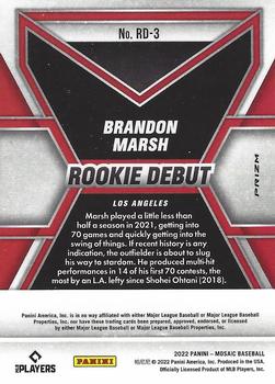 2022 Panini Mosaic - Rookie Debut Green Mosaic #RD-3 Brandon Marsh Back
