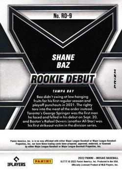 2022 Panini Mosaic - Rookie Debut Green Mosaic #RD-9 Shane Baz Back