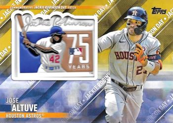 2022 Topps Update - Commemorative Special Event Patch Manufactured Relics Gold #SEP-JA Jose Altuve Front