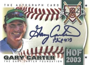 2009 Gary Carter Foundation #GC01 Gary Carter Front