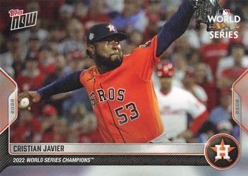 2022 Topps Now World Series Champions Houston Astros #WS-6 Cristian Javier Front