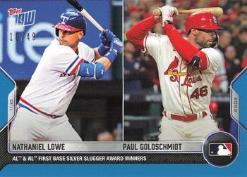 2022-23 Topps Now Off-Season - Blue #OS-25 Nathaniel Lowe / Paul Goldschmidt Front