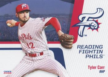 2022 Choice Reading Fightin Phils #03 Tyler Carr Front