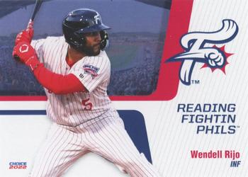2022 Choice Reading Fightin Phils #25 Wendell Rijo Front