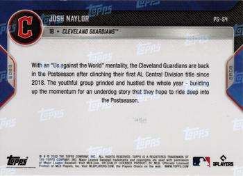 2022 Topps Now Postseason Cleveland Guardians - Red #PS-54 Josh Naylor Back