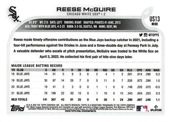 2022 Topps Mini #US13 Reese McGuire Back