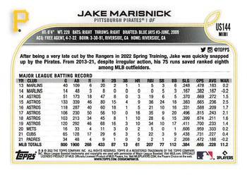 2022 Topps Mini #US144 Jake Marisnick Back