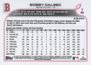 2022 Topps Mini #7 Bobby Dalbec Back