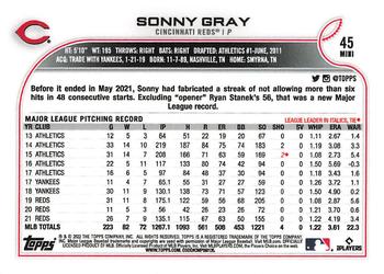 2022 Topps Mini #45 Sonny Gray Back