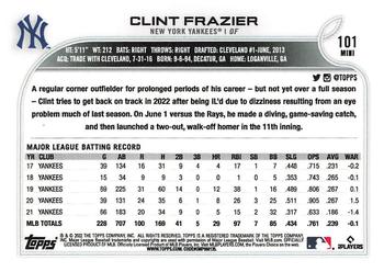 2022 Topps Mini #101 Clint Frazier Back