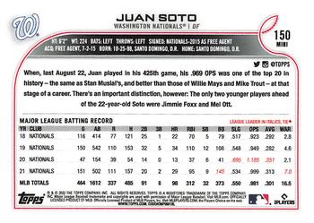 2022 Topps Mini #150 Juan Soto Back