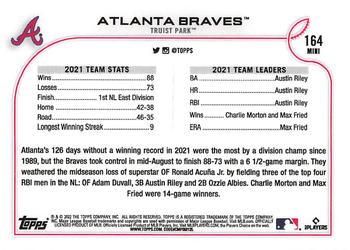 2022 Topps Mini #164 Atlanta Braves Back