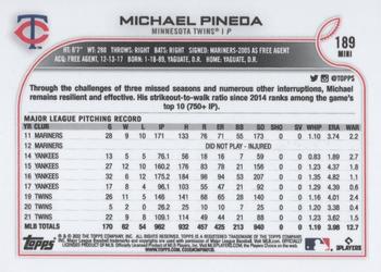 2022 Topps Mini #189 Michael Pineda Back