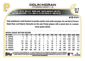 2022 Topps Mini #317 Colin Moran Back