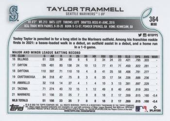 2022 Topps Mini #364 Taylor Trammell Back