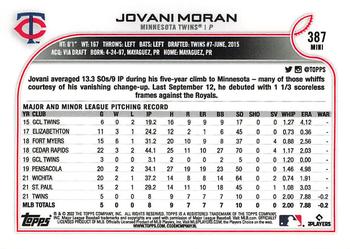 2022 Topps Mini #387 Jovani Moran Back