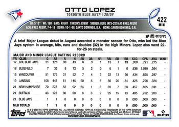 2022 Topps Mini #422 Otto Lopez Back